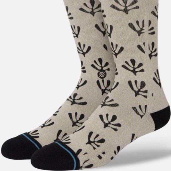 Stance Adult Khaki Crew Nylon Butter Blend Succulents Deserted Casual Socks Sz M - Picture 1 of 1